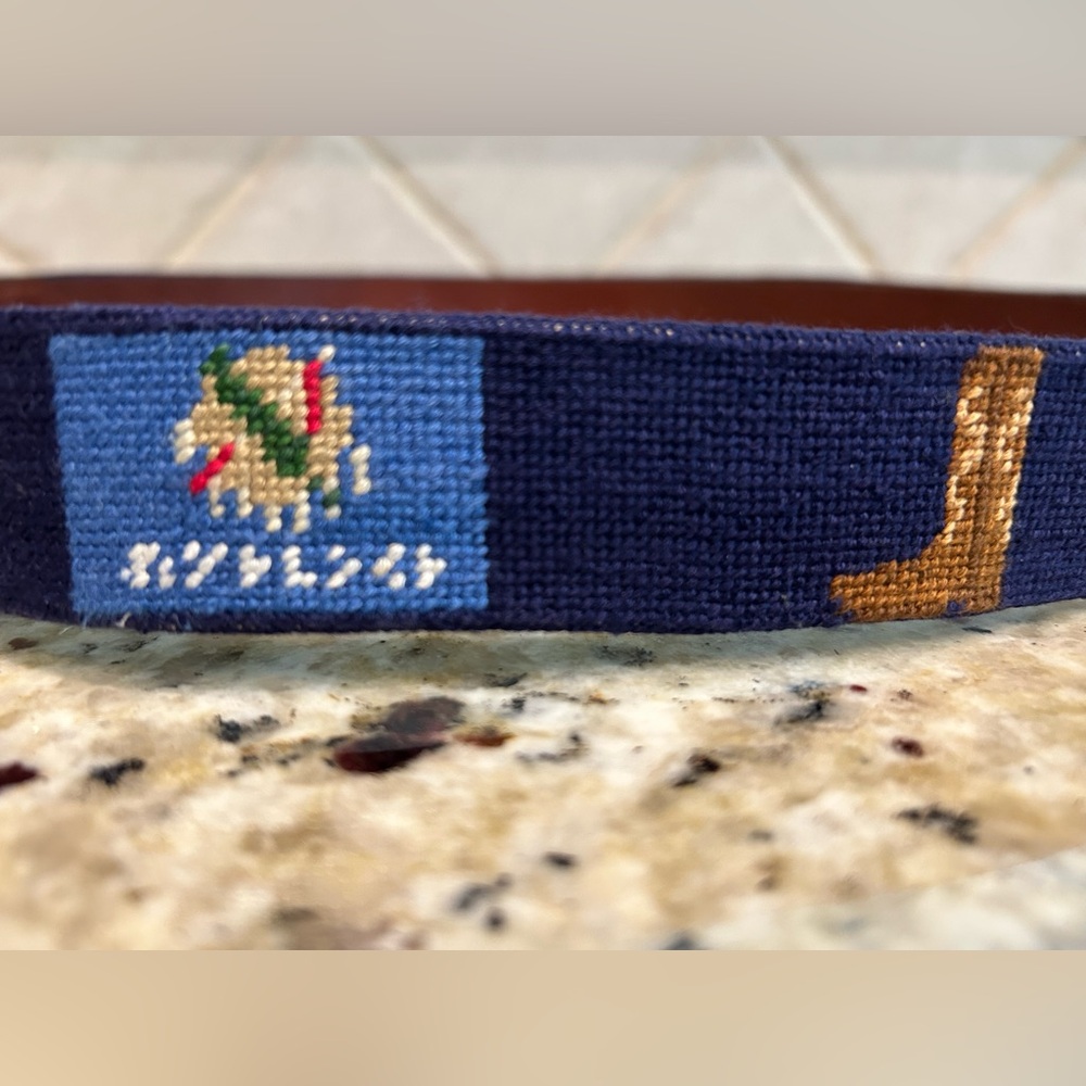 Smathers & Branson Oklahoma Needlepoint Belt - Picture 11 of 11